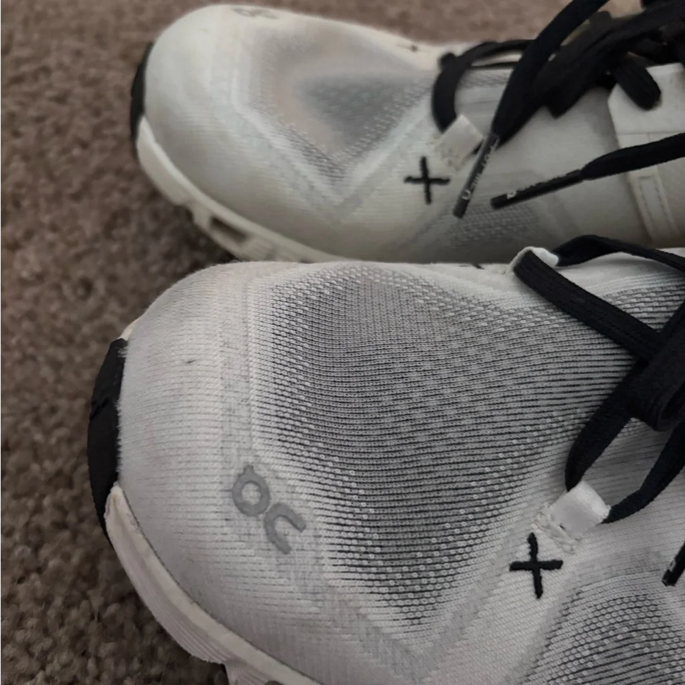 Worn 3x, On Running Black and White Athletic Shoes - Picture 6 of 6